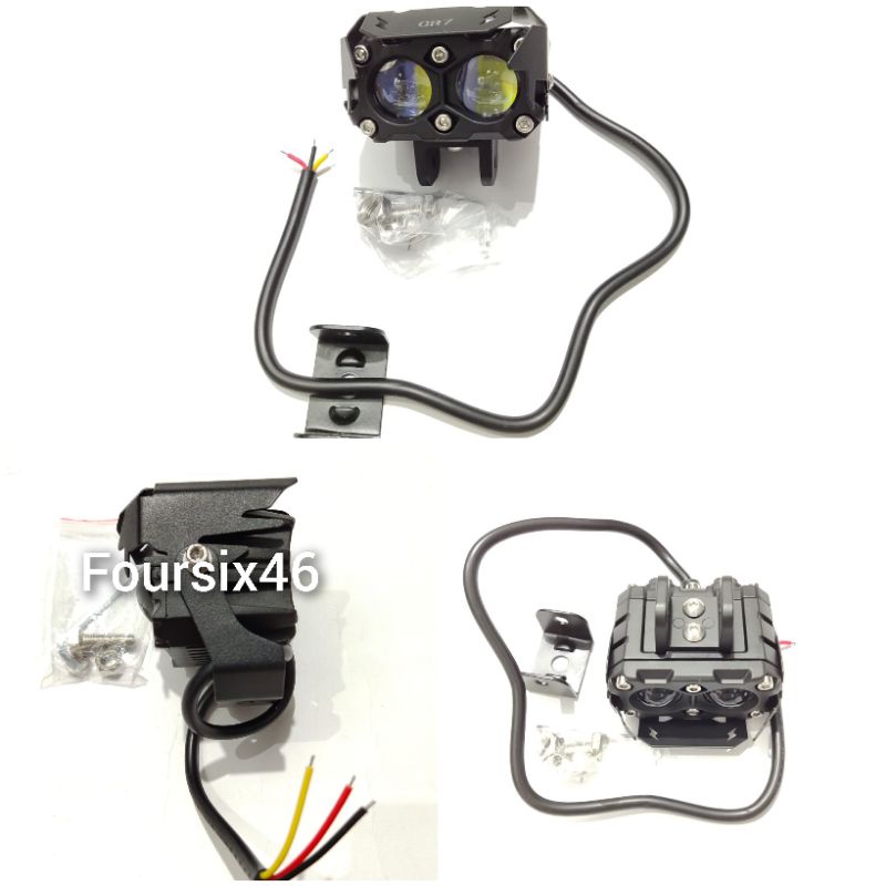 lampu tembak sorot kabut LED foglam SQL laser gun 2warna putih kuning 3mata 2mata 1mata universal