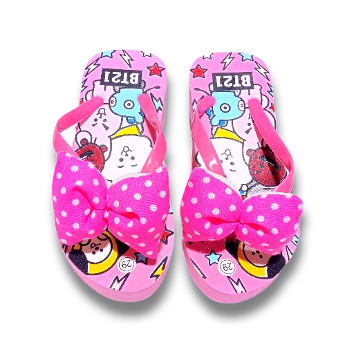 Sandal Wedges Anak Perempuan Motif BT21 PITA Terbaru Lucu