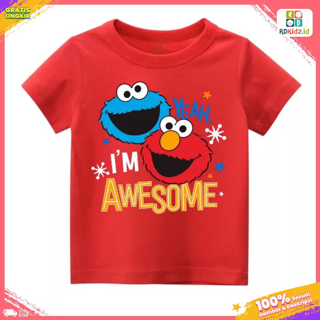 Rdkidzid Kaos Anak Laki Laki Baju Anak Laki Laki Atasan Anak Laki Laki Karakter Elmo