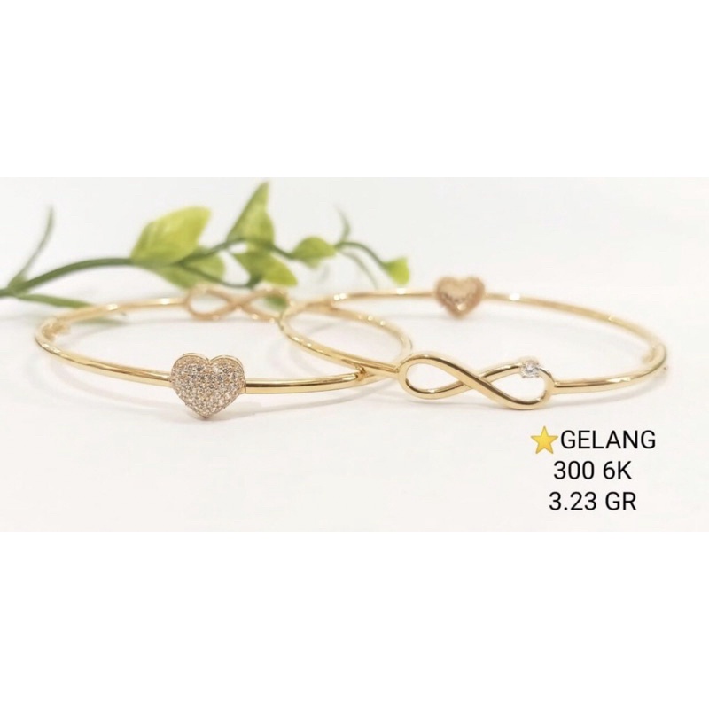 Gelang infinity emas asli kadar 300/6karat yt utama putra