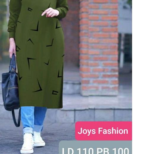 JF Atasan Tunik Kaos Babyterry Jumbo Wanita Muslimah Terbaru KENS