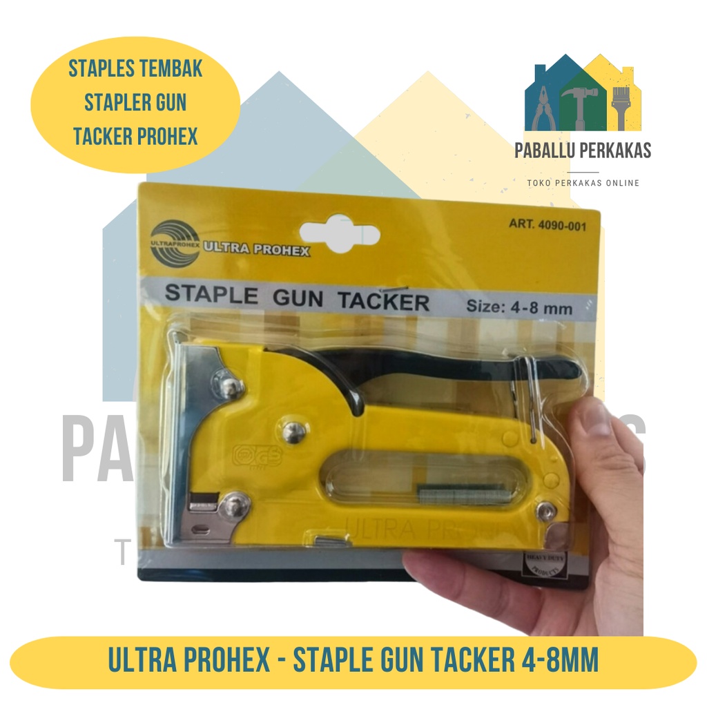 

Staples Gun 4-8 mm ULTRA PROHEX / Staples Steples Hekter Tembak / Stapler Tembak / Staple Gun Tacker