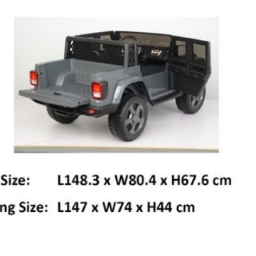 Pliko Jeep Car Rubicon Gladiator Grey - Mainan Mobilan Anak/Mobil aki