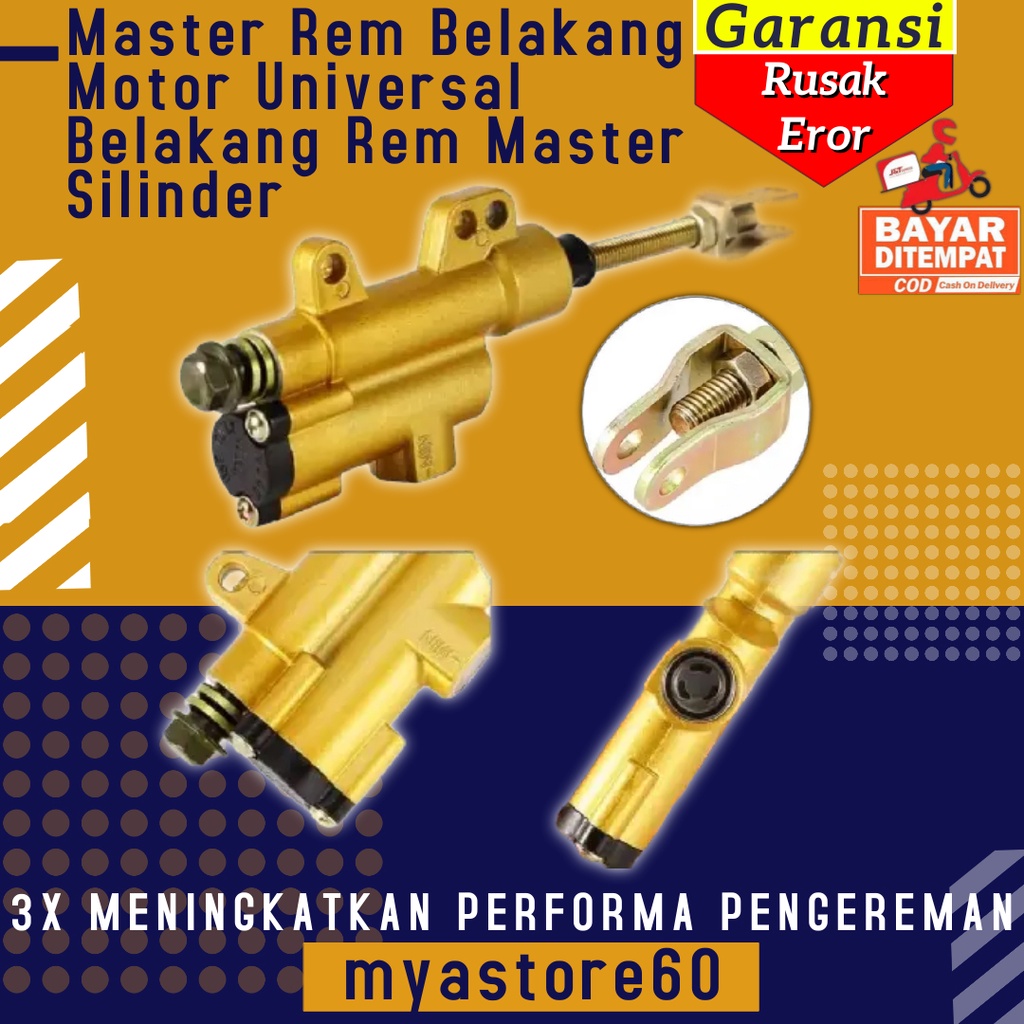 Master Rem Belakang Rear Brake Motor Universal Belakang Rem Master Silinder Aksesoris Sparepat Variasi Motor