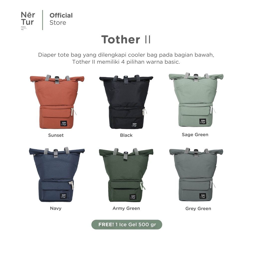 Nertur - Toother II Diaper / Cooler Bag Tas Perlengkapan Traveling Bayi