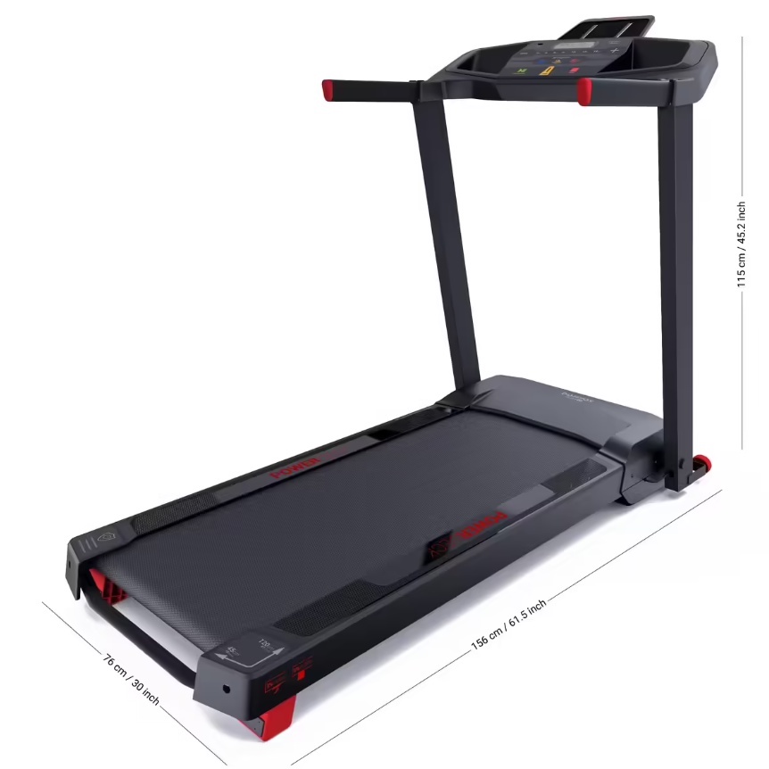 DOMYOS RUN 100E Compact Treadmill Dengan Kecepatan Maksimum 14km/jam