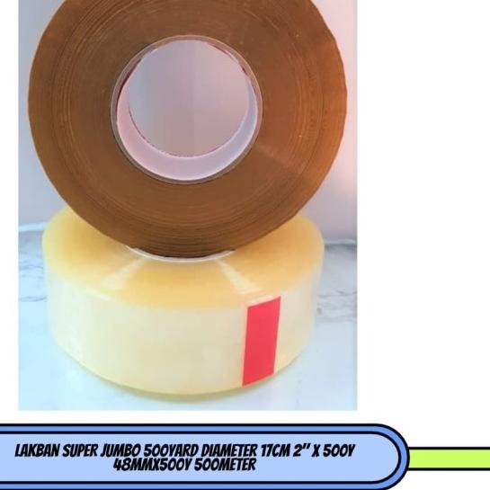 

Lakban SUPER JUMBO 500yard Diameter 17cm 2" X 500Y 48mmx500y 500meter - Cokelat