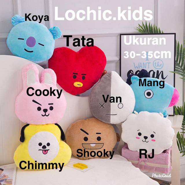 (LOLI-JKT) Bantal Boneka lucu bermotif ukuran besar