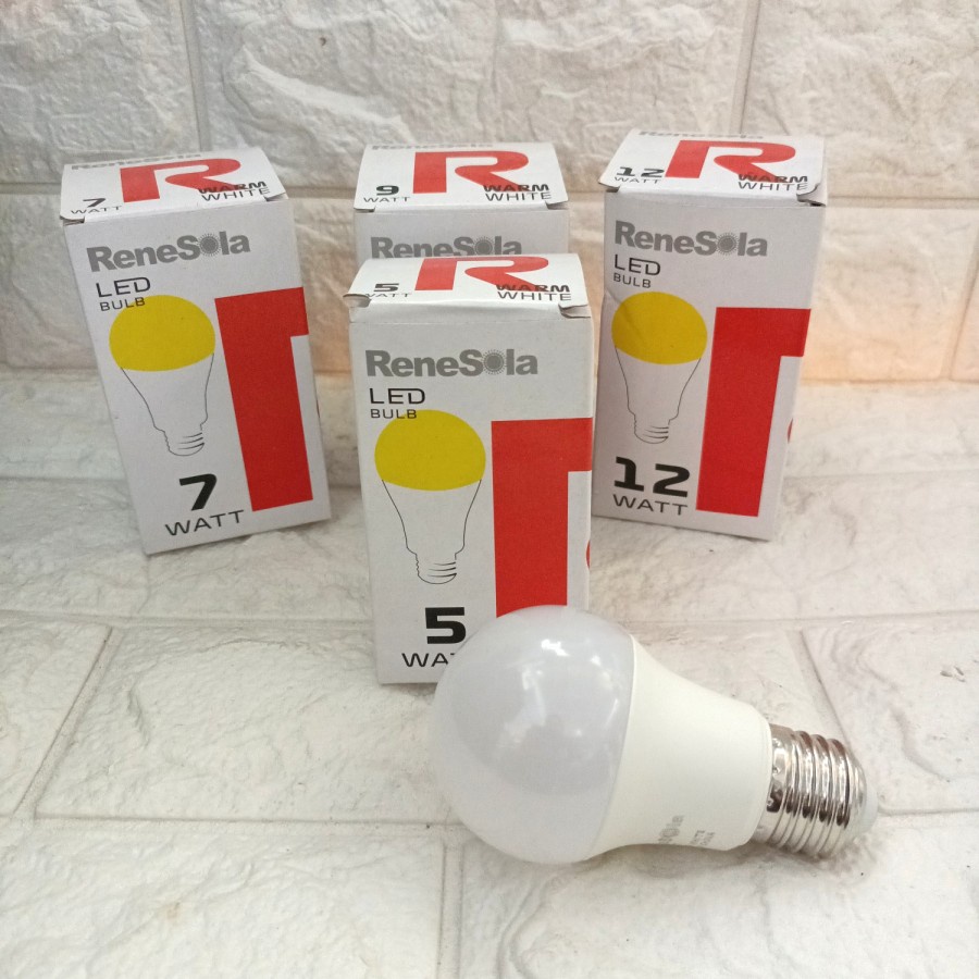 RENESOLA RED LED A BULB 12 W / 9 W / 7 W / 5 W WATT WARM WHITE