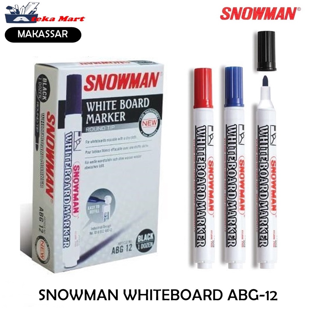 

[BOX/12PCS] SNOWMAN WHITEBOARD MARKER ABG-12