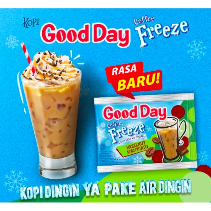 Kopi GOOD DAY Freeze Hazelnut Macchiato 1 Renteng 10 x 30 gram GOOD DAY Coffee Freeze