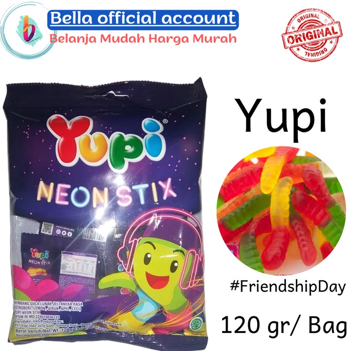 

Yupi Neon Staix Permen Jelly 120 gr / Kemasan Hanging Bag