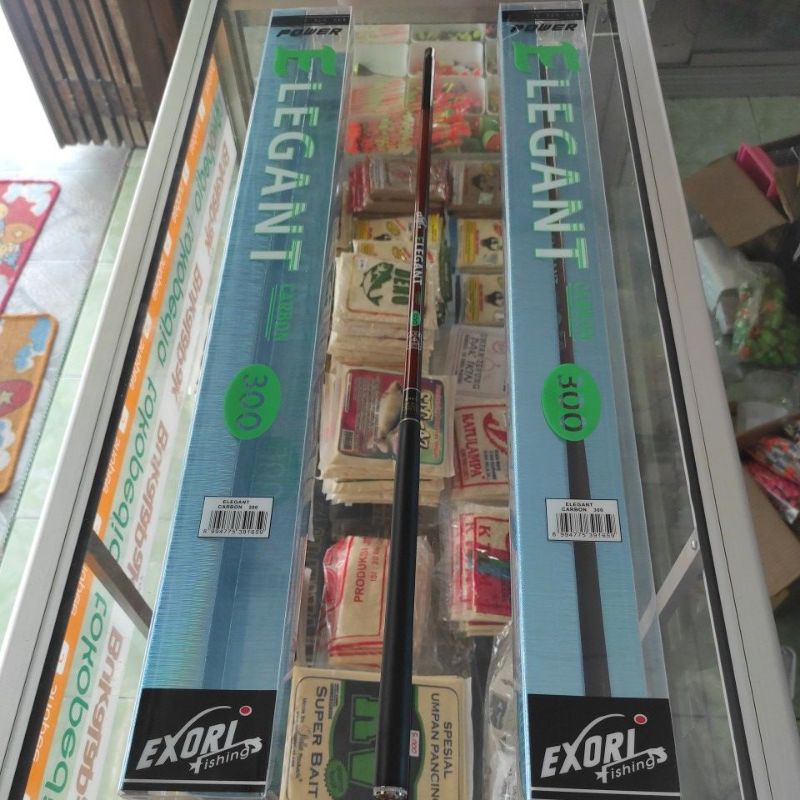 Joran tegek EXORI ELEGANT carbon ukuran 300