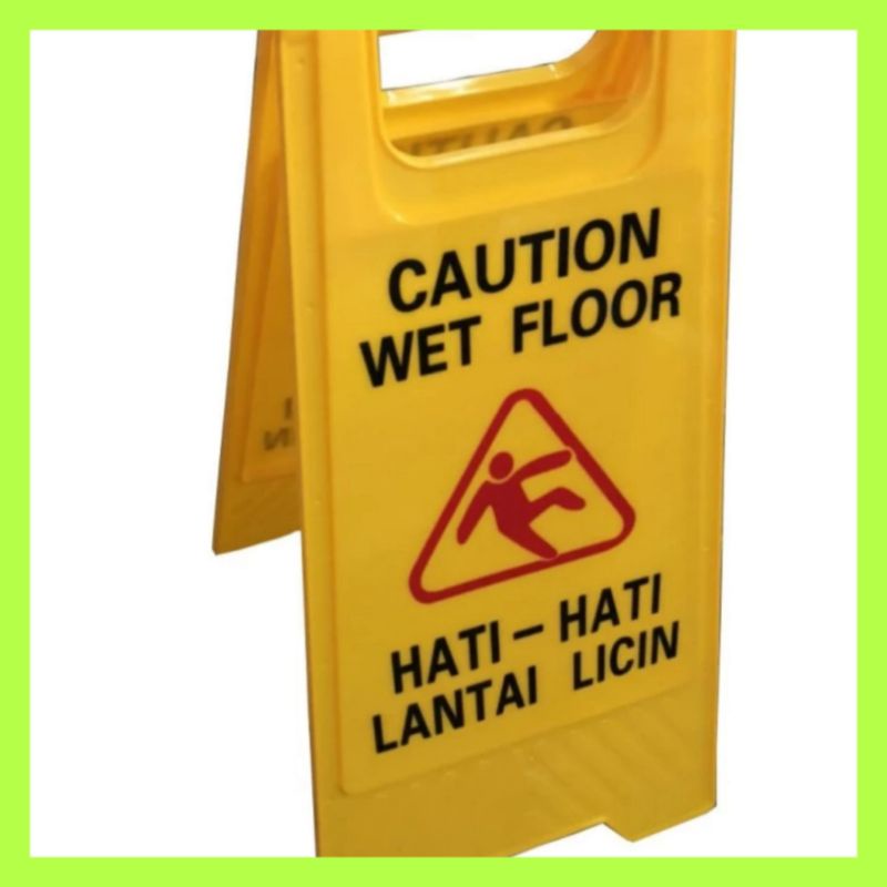

Warning Sign Floor Wet Floor Papan Peringatan Hati Hati Lantai licin
