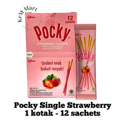 

Glico Pocky Sachet Strawberry 1 kotak isi 12 single box stroberi stik