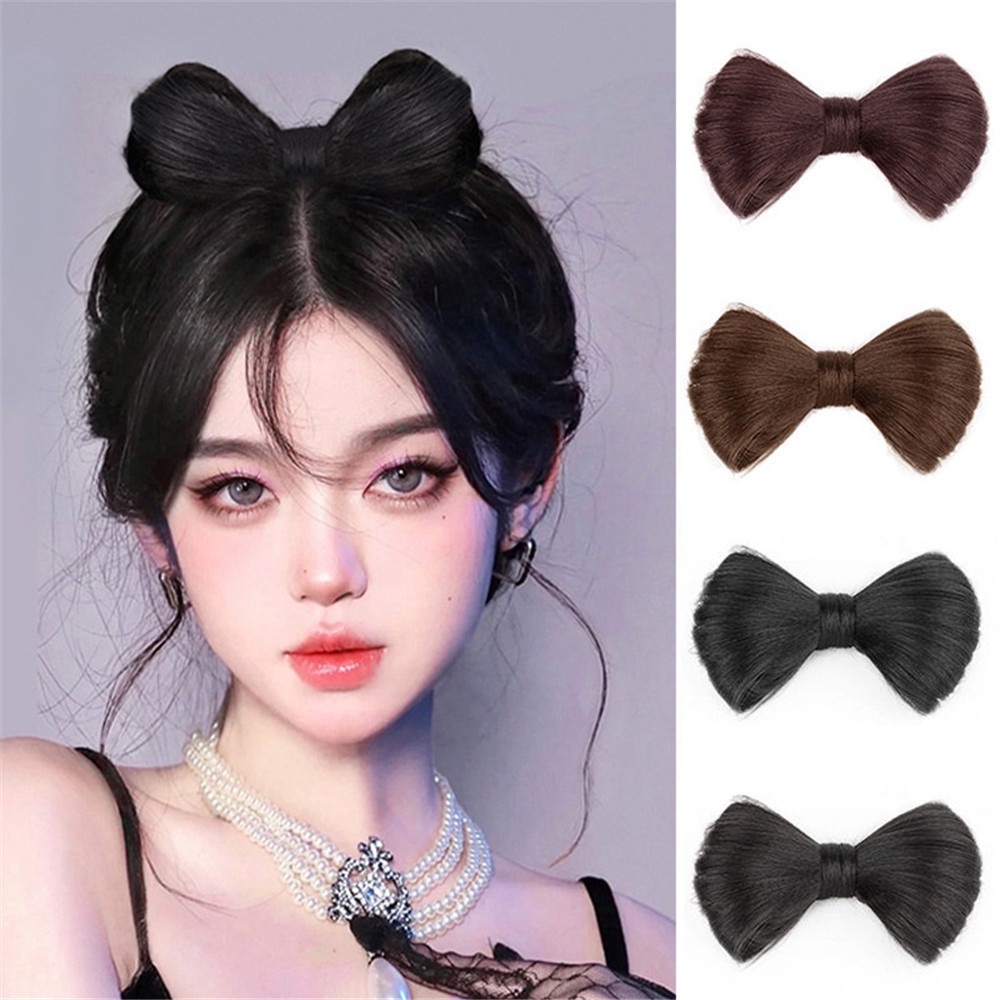 1pc Jepit Rambut Model Pita Y2K Bahan Benang Sintetis Untuk Wanita