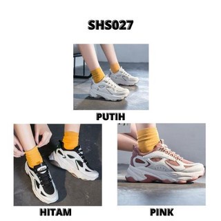 MARKAS  SHS027 Sepatu Sneakers Olahraga OOTD Wanita Ulzzang Korea Style Woman Sport Fashion Shoes
