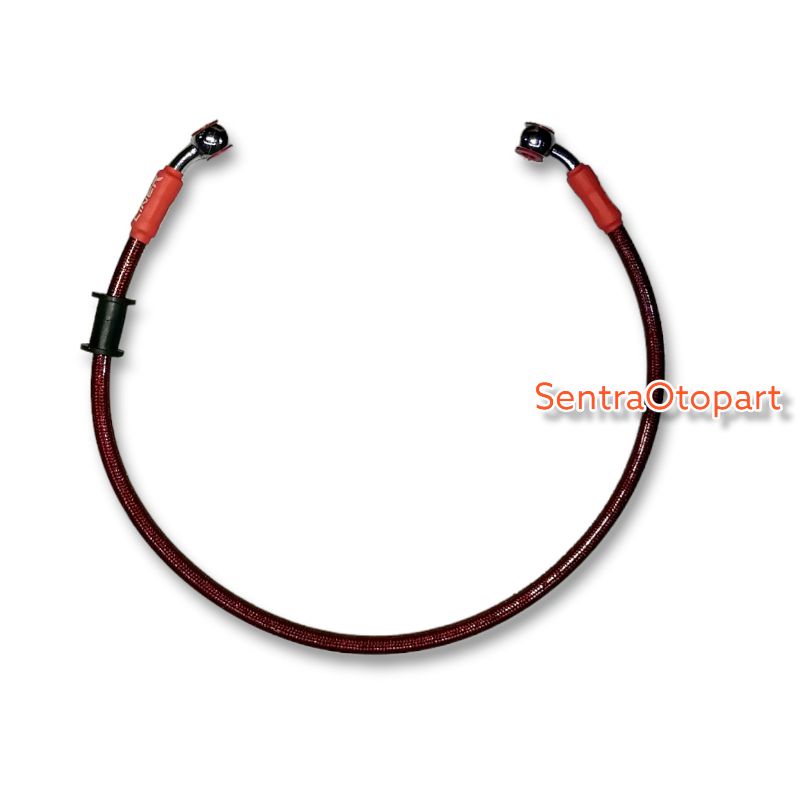 Selang kabel rem belakang racing 55cm merah pro liner