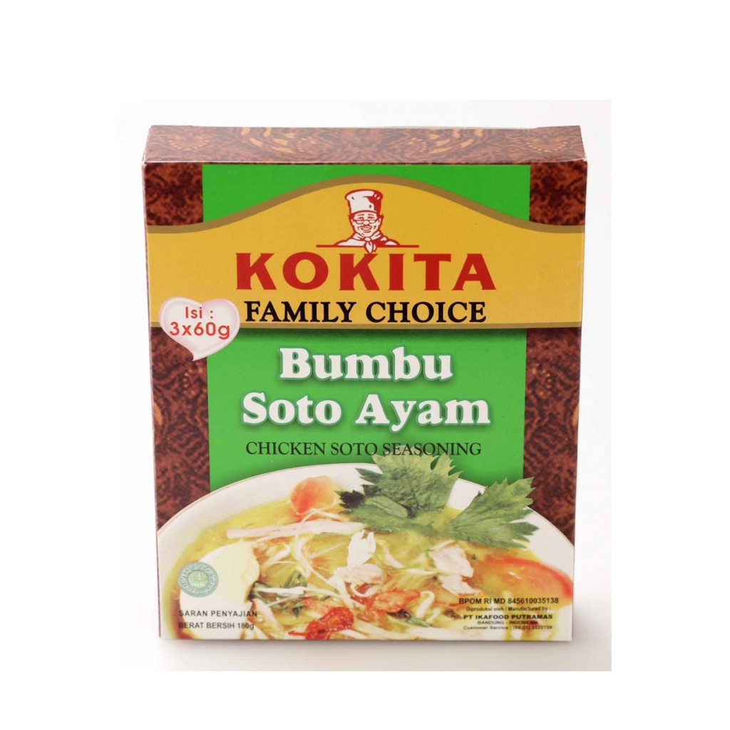 

KOKITA FAMILY CHOICE BUMBU SOTO AYAM ISI 3X60GR