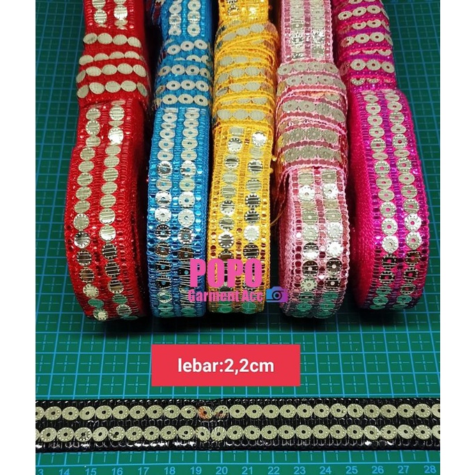 Jual Renda Emas Metalik Renda India Lebar Cm Isi Yard