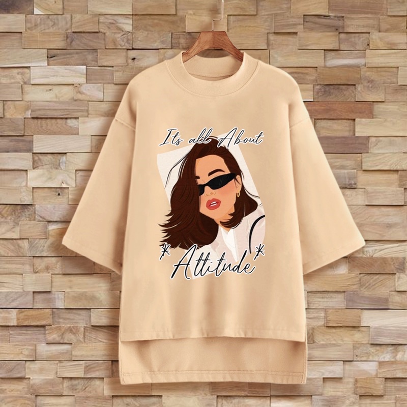 PUFFY_ID kaos oversize tunik wanita ITS ALL ABOUT ATTITUDE Atshirt big size cewek premium