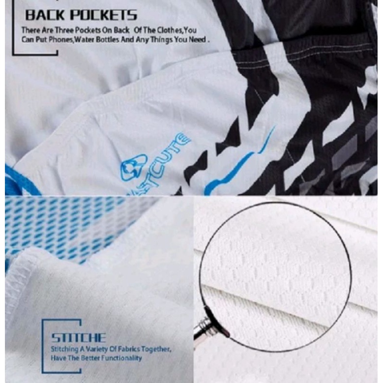 Baju Jersey Set Sepeda jersey Celana Padding Gel BIB Cycling Jersey Spz