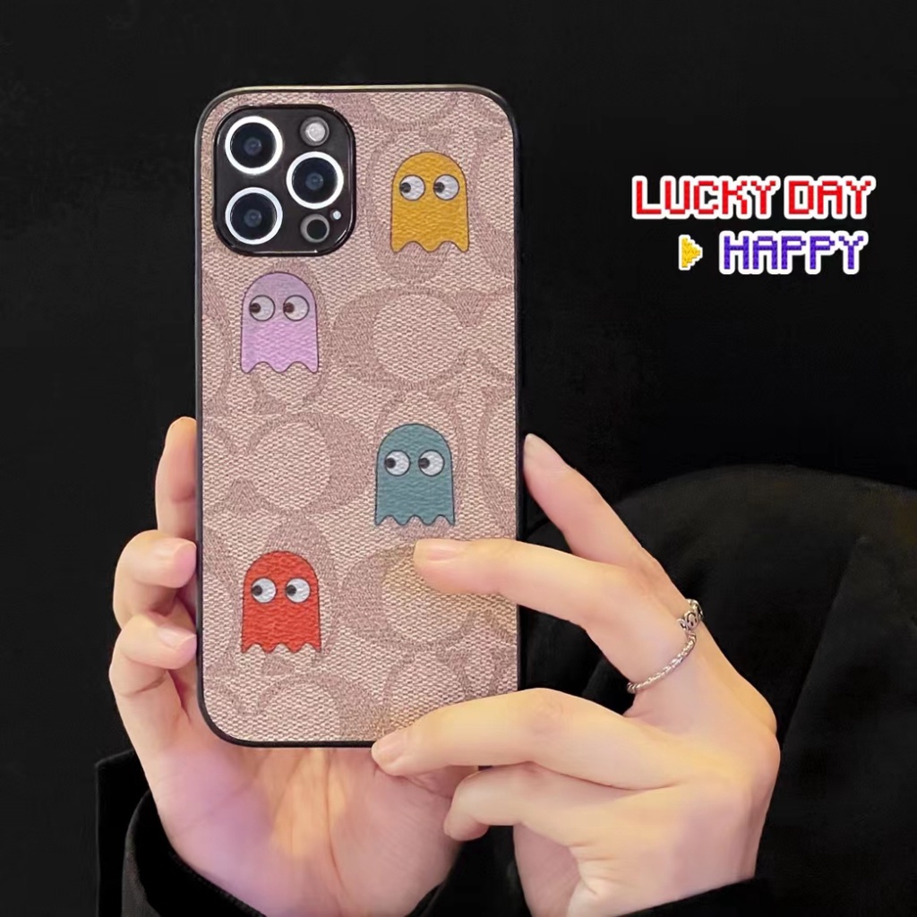 Case Bahan Kulit PU Desain Coach Untuk iPhone 14 13 12 11 Pro X XS Max XR SE2020 7 8 Plus