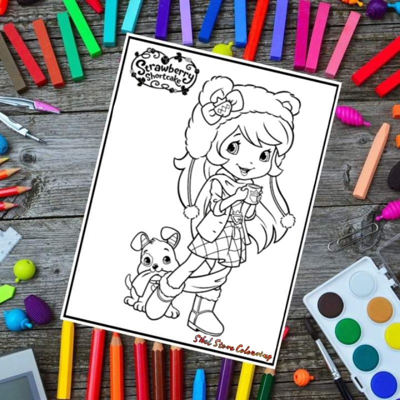 

Kertas Mewarnai Gambar Anak Tema Strawberry Shortcake / Kertas Gambar (10 Lembar Gambar)