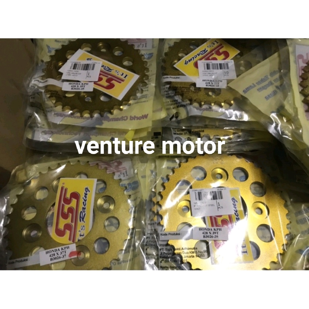Gear Belakang GOLD SSS 428 (Size 31T~45T) GIR MOTOR KPH SATRIA F150 BLADE SUPRA NEW REVO KARISMA SUP