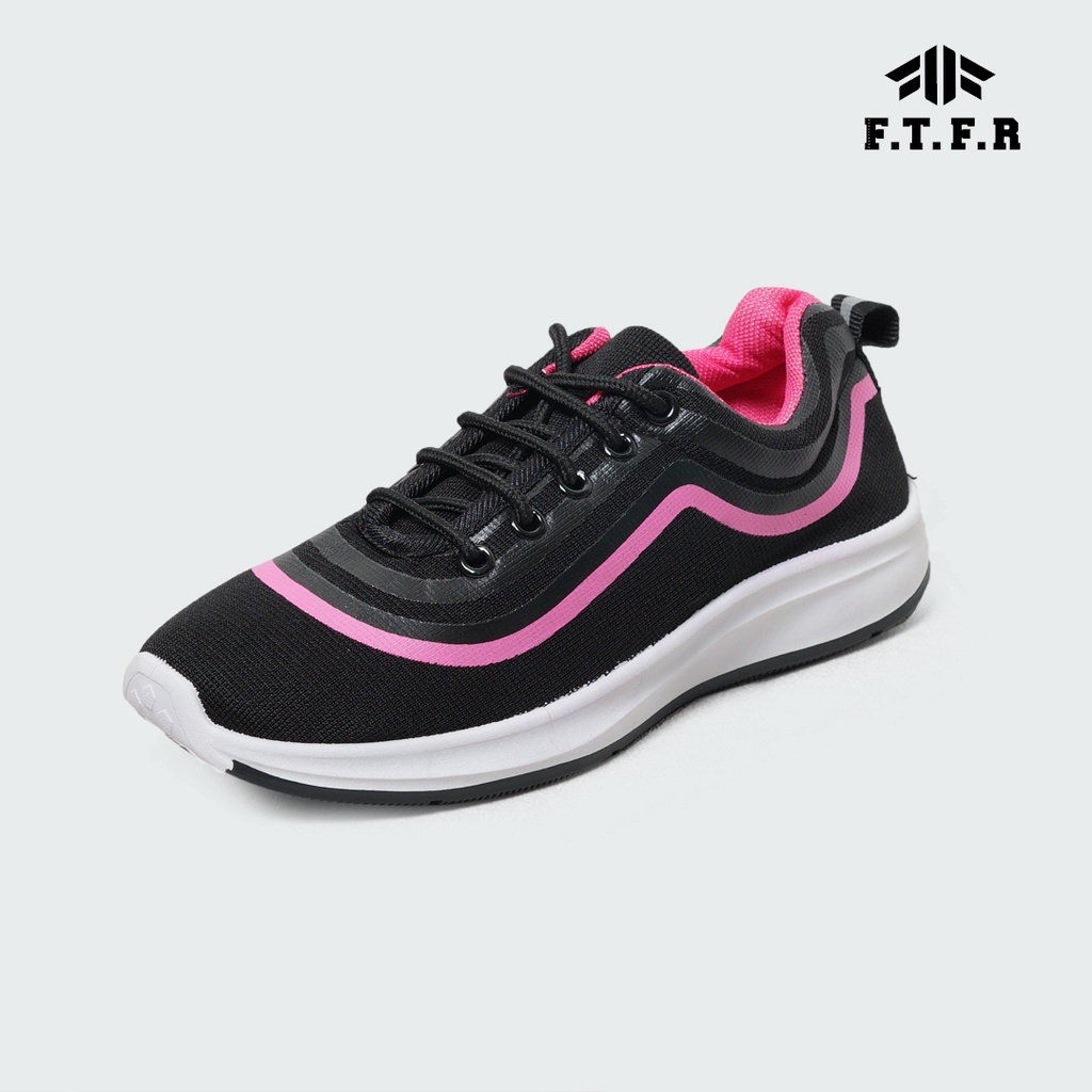 Shoesme Black - Sepatu Sneakers Runing Wanita Import Black Pink