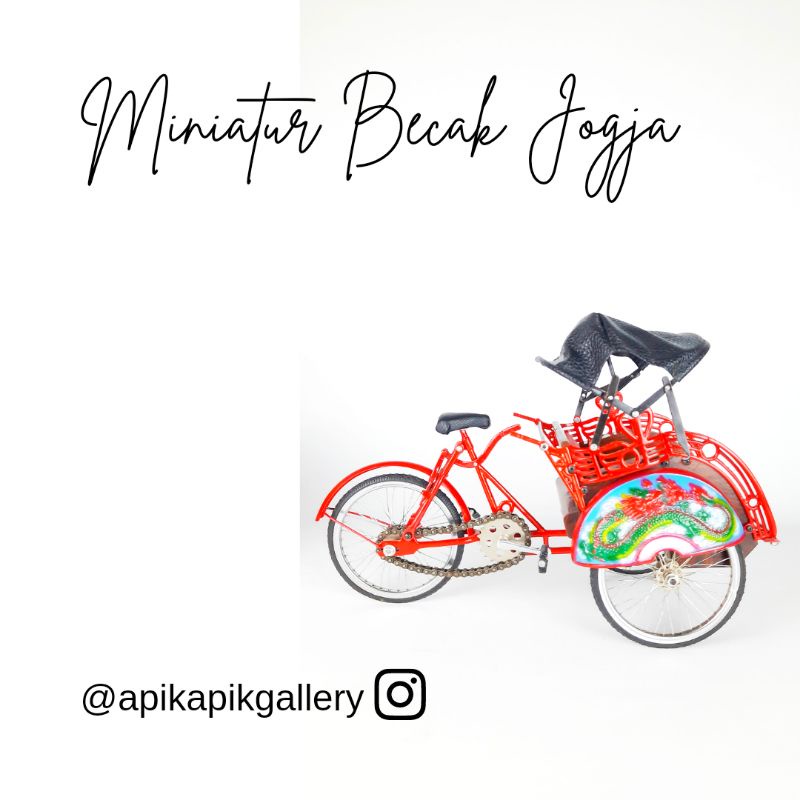 Miniatur Becak Jogja  -  miniatur becak jogja - becak  kualitas 1