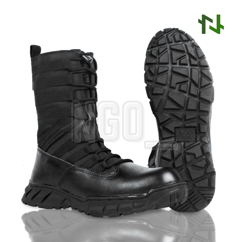 NGO Sepatu PDL Model Ninja Black Edition FULL Kulit Asli
