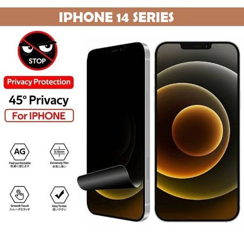 Black Hydrogel A-SPY Privacy iPhone 13 12 Pro 11 Pro 14 14 Plus 13 Pro Max 12 Mini 11 Promax Hidrogel Full Cover-Ful Coverage Hitam Gelap Anti Glare Matte Ga Bisa Lihat DarJelly-Jel Hydro Antigores-Anti Gores Transparan-Transparent Tipis-Bagus-Laris 12Pro