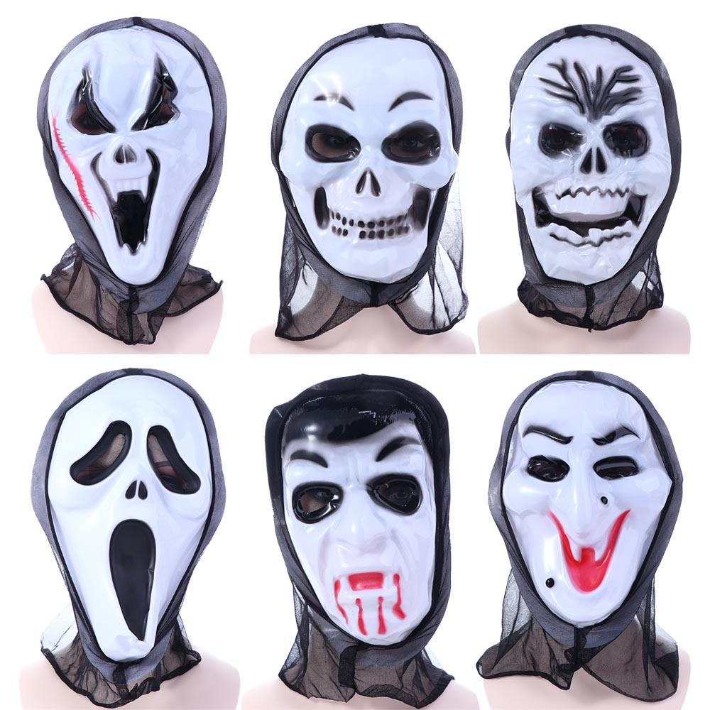 [Elegan] Topeng Halloween Mengerikan Untuk Tari Cosplay Dekorasi Pesta Prop Prom Perlengkapan Pesta Trick Toys Screaming Mask