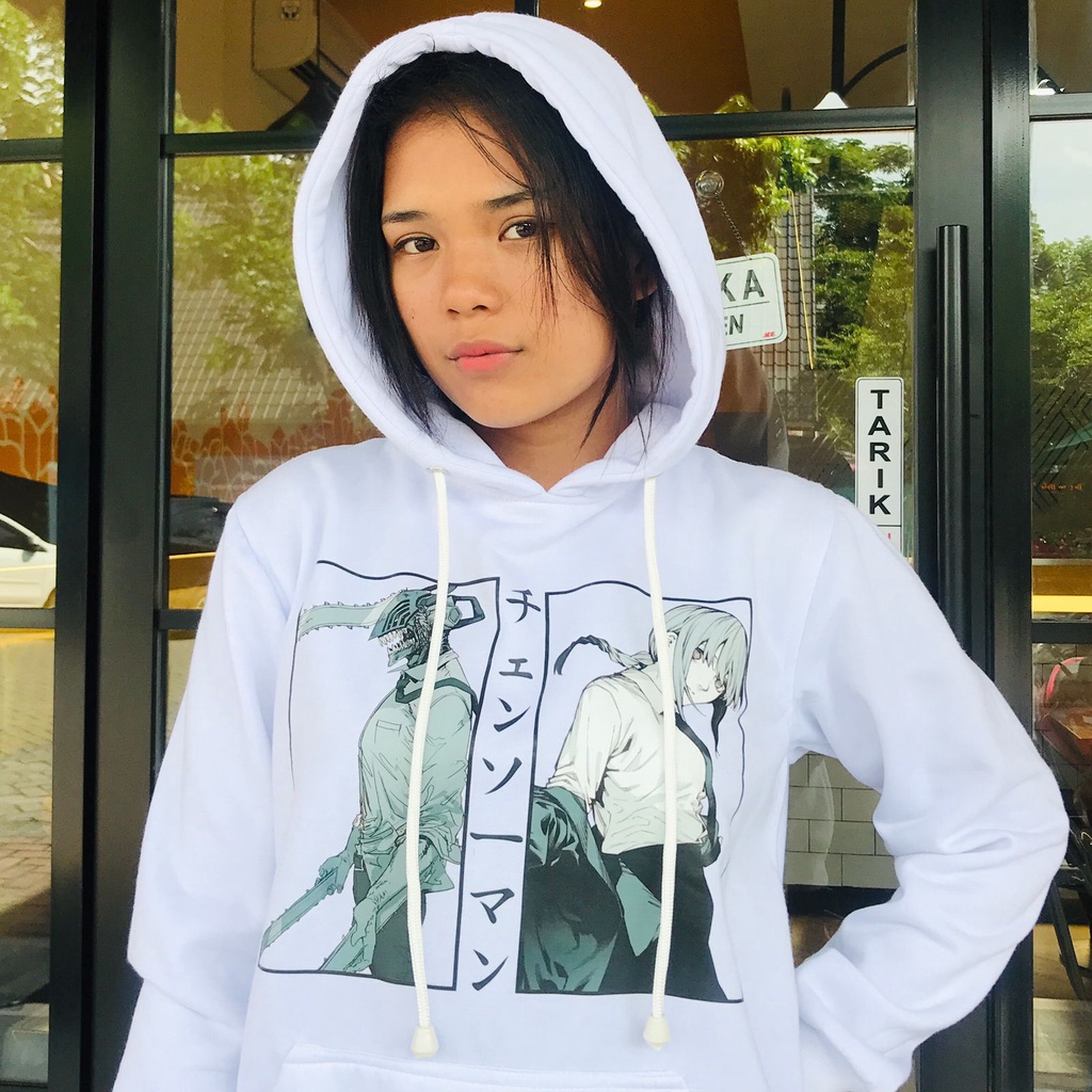 Hoodie Makima with Chainsaw Man Anime Manga Premium Unisex