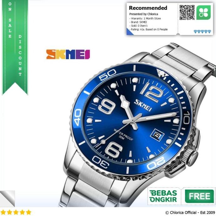 Skmei Jam Tangan Analog Pria Strap Stainless Steel - 9278 Nekalistore