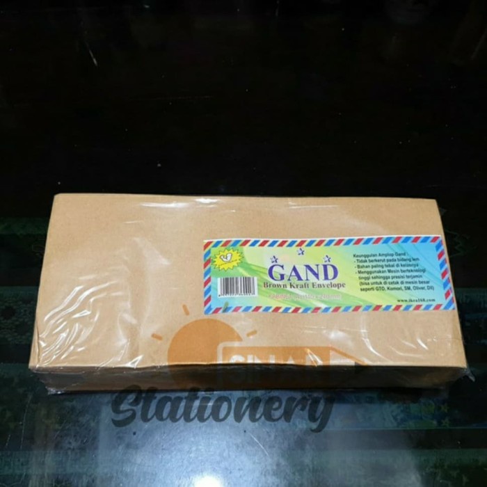 

Hot Sale Amplop Coklat Kabinet Gand 1Pak Isi 100Pc Bagus