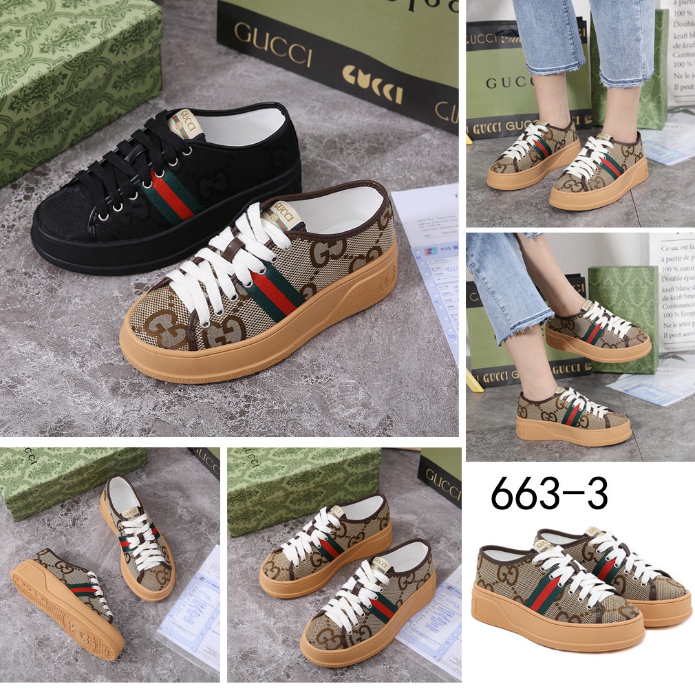 GC  GG Jumbo Canvas Sneakers 663-3