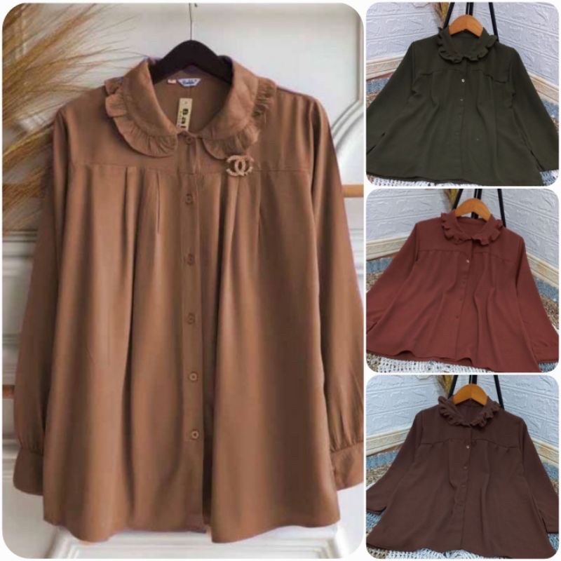 BALONA BLOUSE CRINKLE / ATASAN WANITA TERFAVORIT