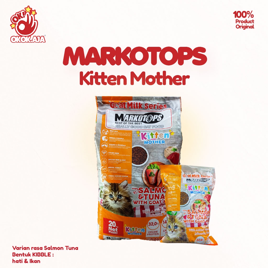 Makanan kucing kering Markotops 20kg adult Dry food (Ekspedisi)