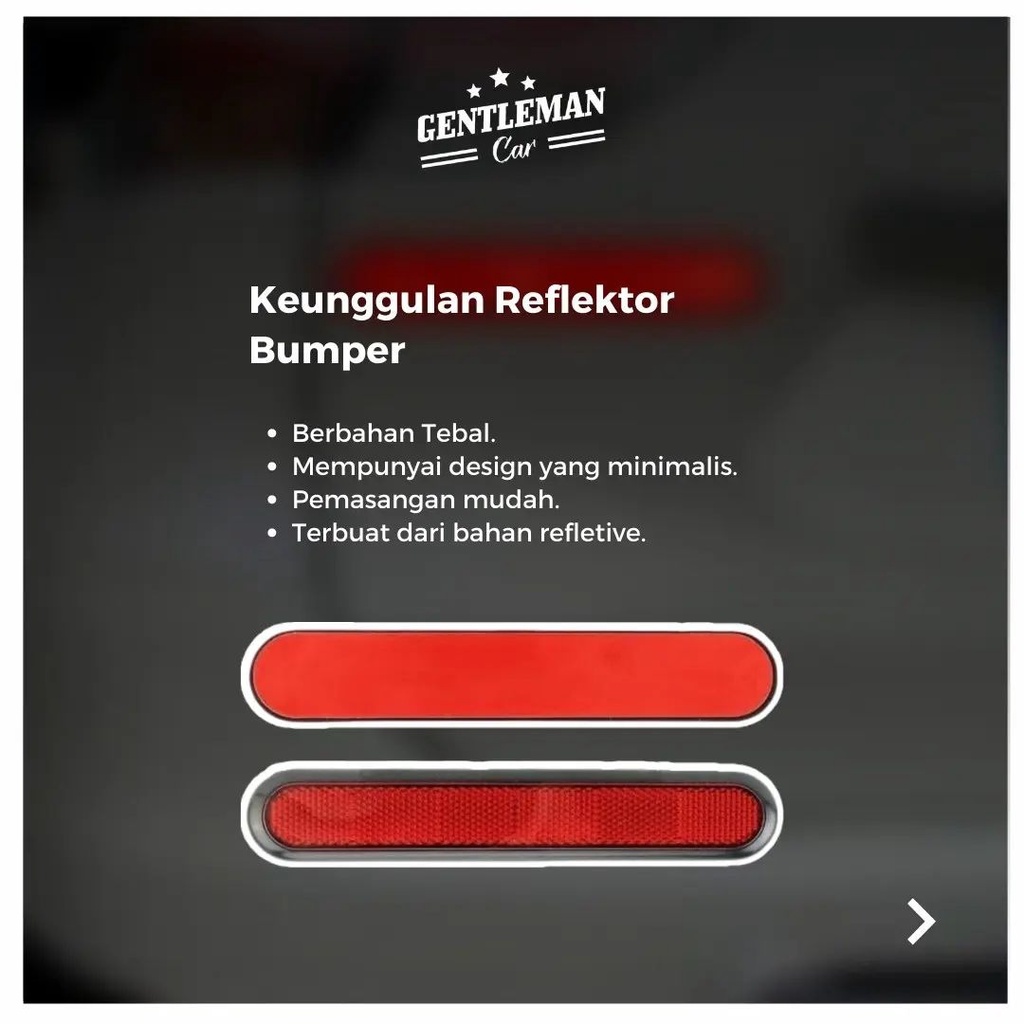 Reflektor Bumper Cahaya Nyala Mantul Mobil | Mata Kucing Stiker Sticker