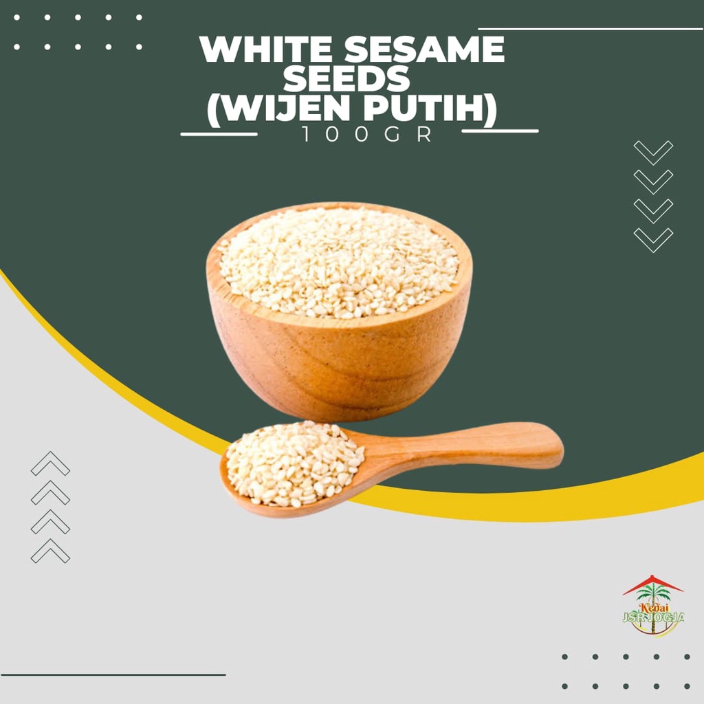 WIJEN PUTIH 100gr Kualitas Ekspor (White Sesame Seeds)