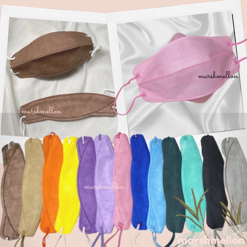 MASKER (MODEL EVO) KF94 KOREA GARIS TENGAH ORIGINAL WARNA WARNI HITAM PUTIH SOFT BALMED PASTEL MIX M