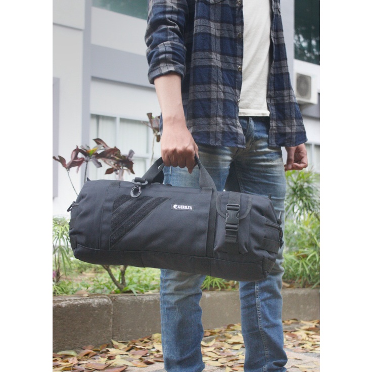 Tas Travel bag selempang army tactical  Duffle bag  tas traveling tas pakaian  Tas Gym  Travex  Multifungsi, Gerilya