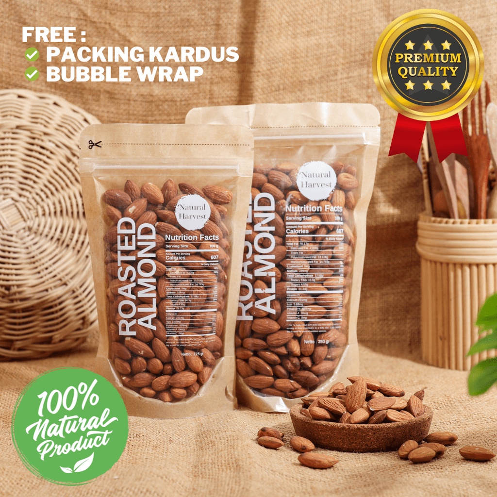 

Roasted Almond / Kacang Almond Panggang Original 250gr 500gr