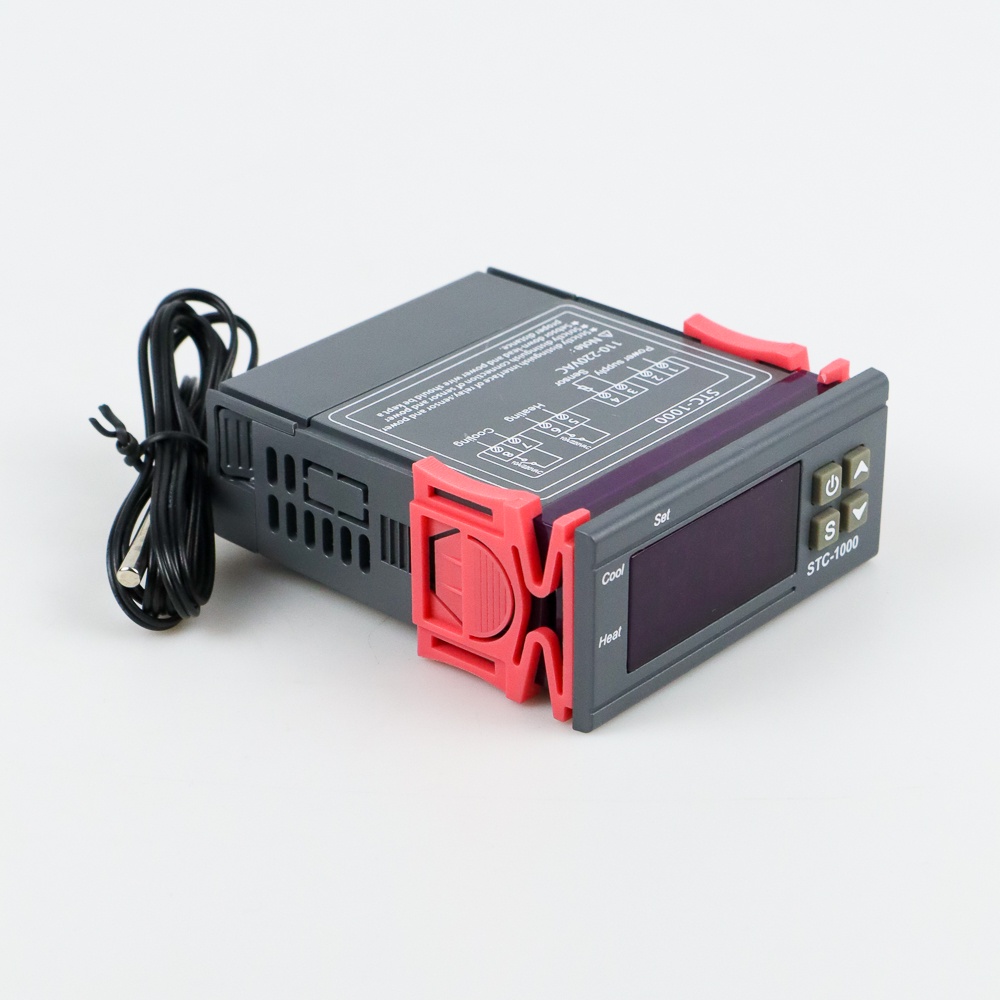 Aquarium Digital Thermostat Temperature OMHZSSBK Controller with Sensor - STC-1000 - Black