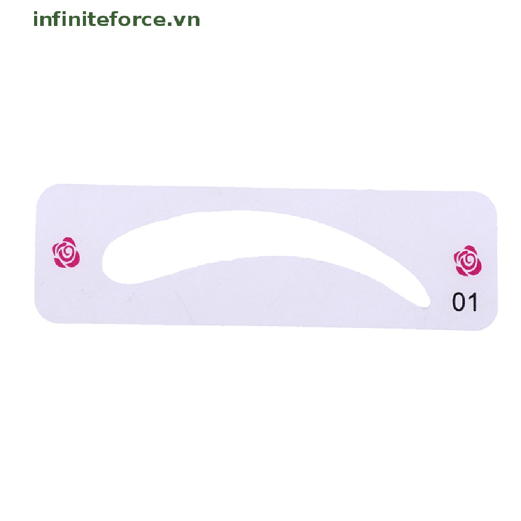 (INVN) 24pcs / Set Kartu Cetakan Alis Tahan Lama Untuk Makeup / Kosmetik Wanita (VN)