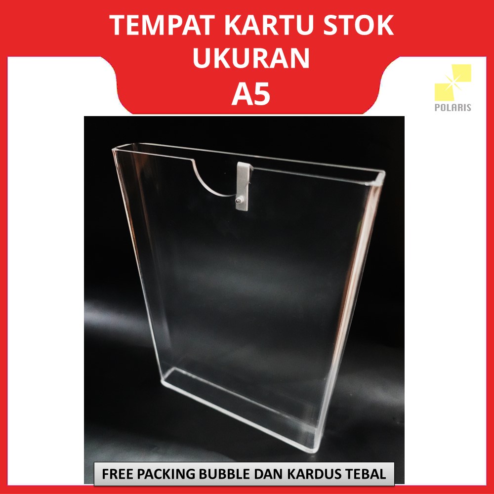 ACRYLIC TEMPAT KARTU STOK GUDANG TEBAL 3 MM - AKRILIK KOTAK PENYIMPANAN KARTU STOCK OPNAME - BOX ACRYLIC A5 WADAH STOCK CARD BARANG KARTU ABSEN