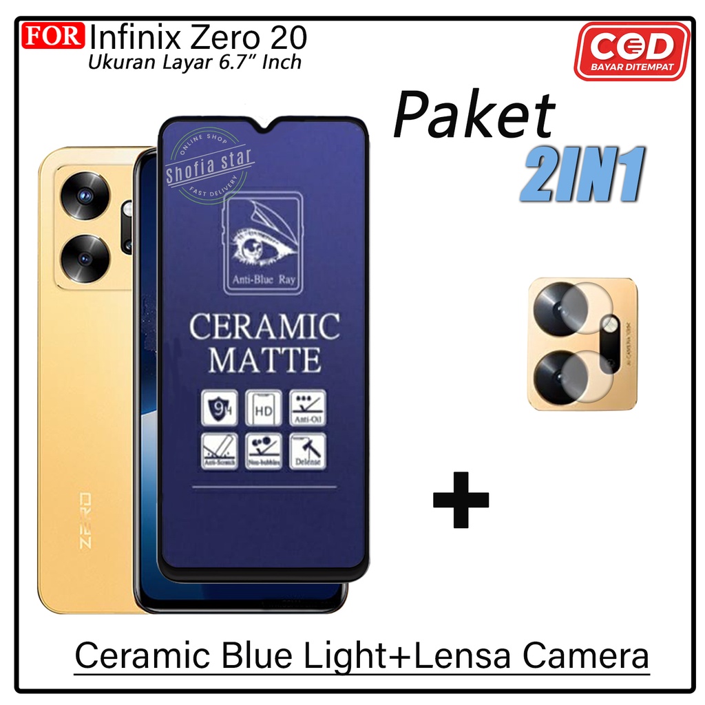 PAKET 2IN1 Ceramic Privacy Infinix Zero 20 5G Zero Xpro Zero Xneo  Zero 5G 5G 2023 Anti Spy Full Layar