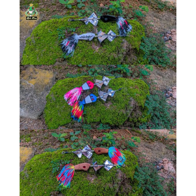 LURE/UMPAN SLASHBAIT DOUBLE PROPELLER. Umpan Casting, Umpan propeller, Jump Frog, Umpan Gabus Toman(